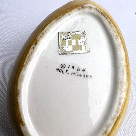 Holt Howard Ceramic Rooster Spoon Rest Kitchen Decor Original Label 5" Long 1964 - Picture 7 of 9